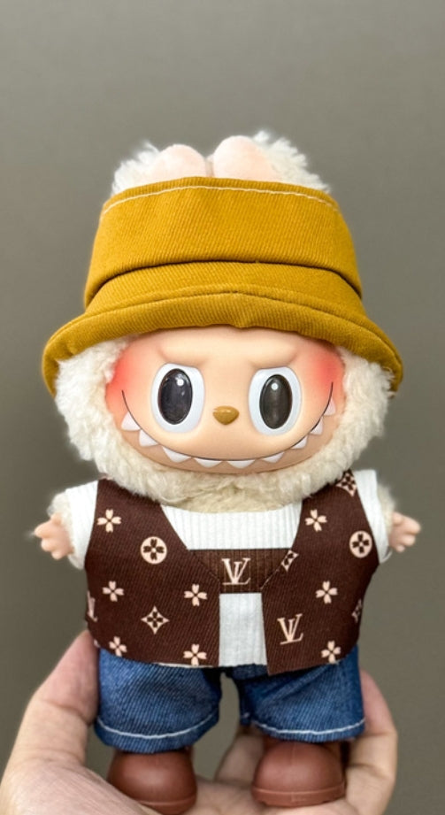 17cm Clothes For LABUBU The Monsters Plush Doll Keychain (LABUBU NOT INCLUDED) D