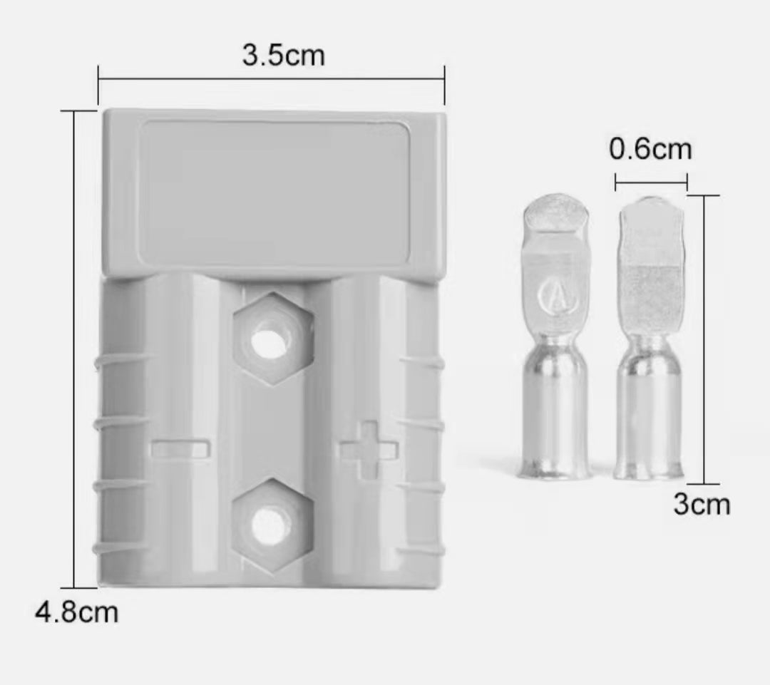Anderson Style Plug Connectors 50 AMP 6AWG 12-24V DC Power Tool