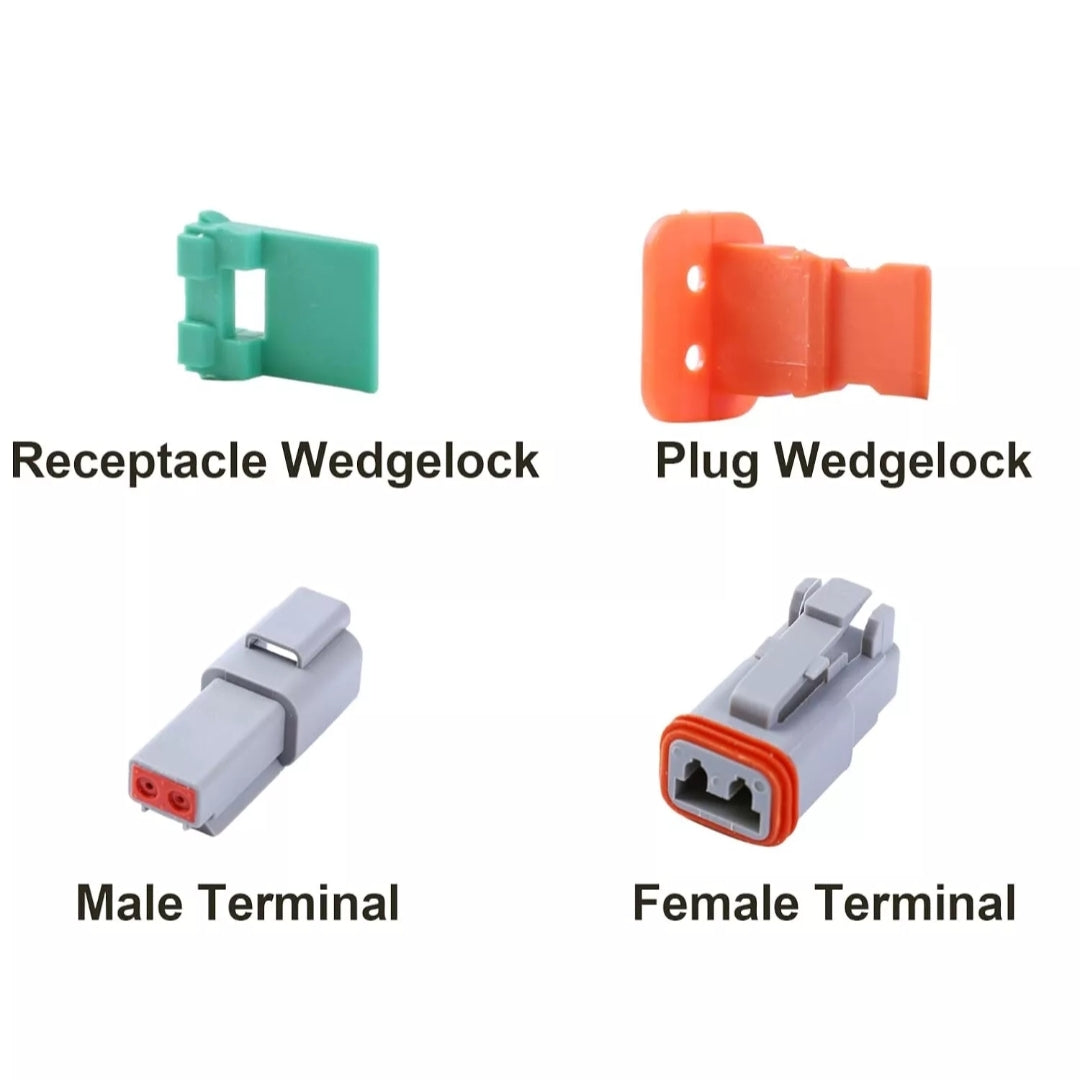 2 Way dt connector Plug Weatherproof