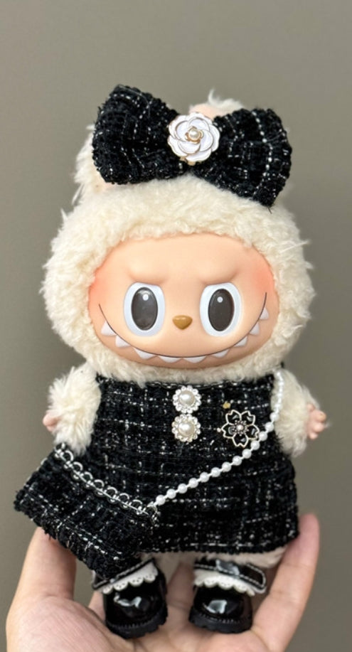 17cm Clothes For LABUBU The Monsters Plush Doll Keychain (LABUBU NOT INCLUDED) B