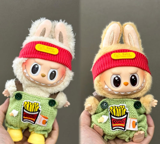 17cm Clothes For LABUBU The Monsters Plush Doll Keychain (LABUBU NOT INCLUDED) F