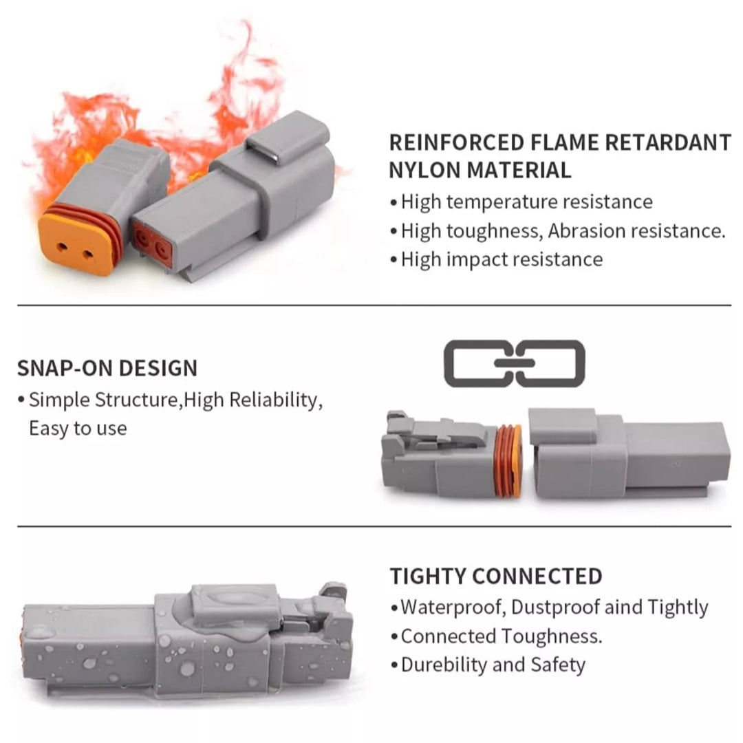 Heavy Duty Deutsch Style Wire Connector for 4x4 and Marine

