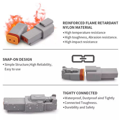 Heavy Duty Deutsch Style Wire Connector for 4x4 and Marine

