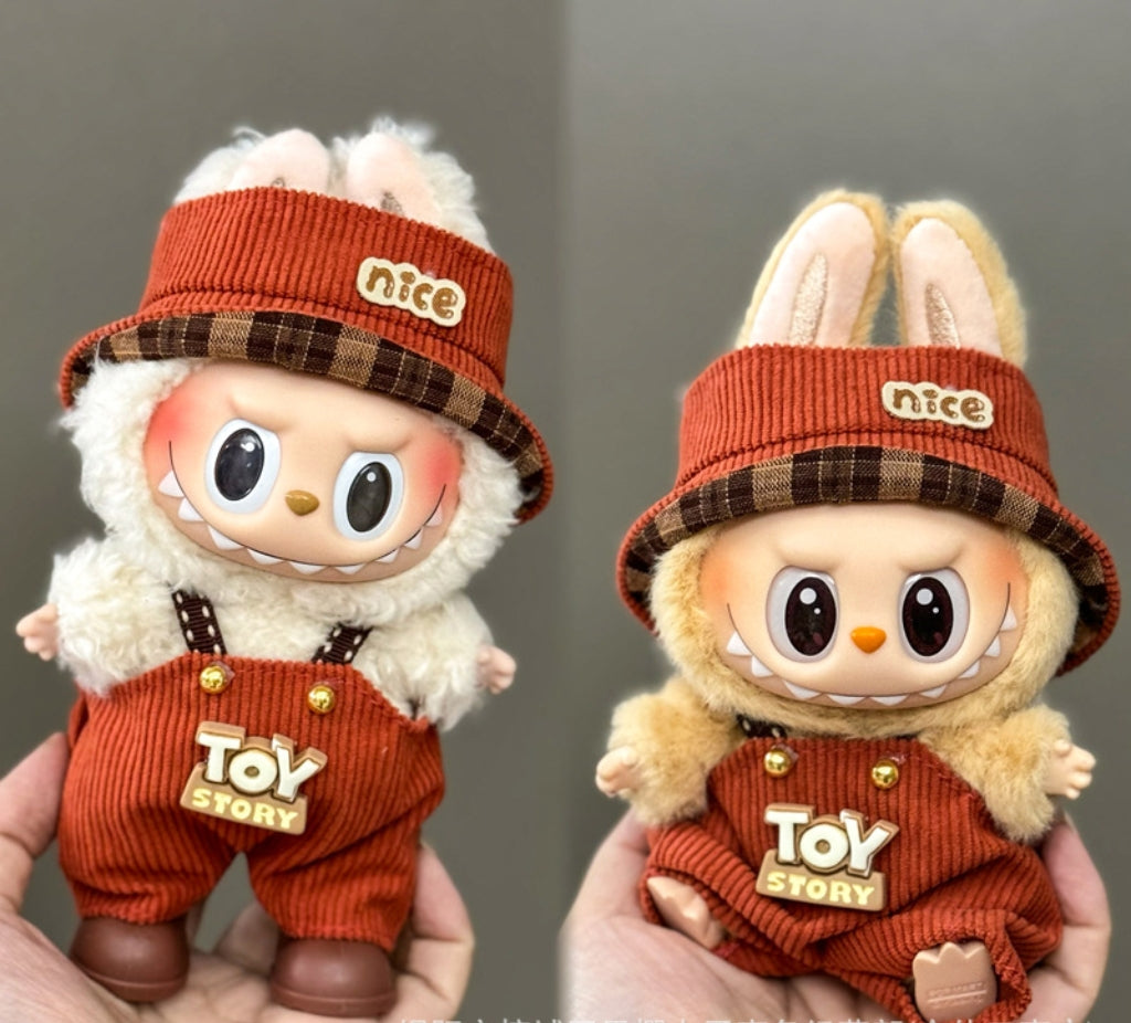 17cm Clothes For LABUBU The Monsters Plush Doll Keychain (LABUBU NOT INCLUDED) I