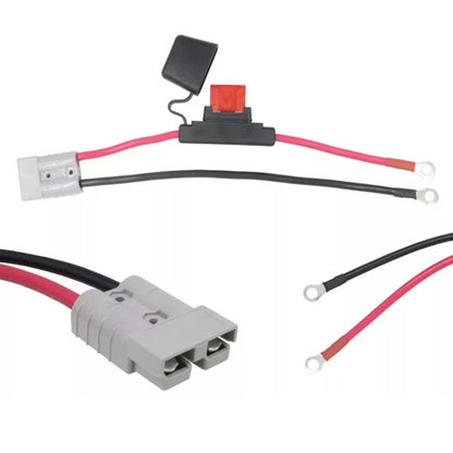 50A Anderson Plug Extension Cable Inline Maxi Fuse (2-Pack)