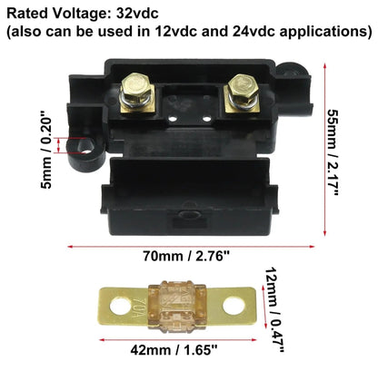 Midi fuse kit  component with dimensions labeled on a white background