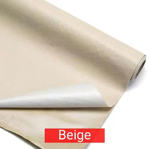 Roll of beige leather repair patch roll wrap on a white background with 'Beige' label.