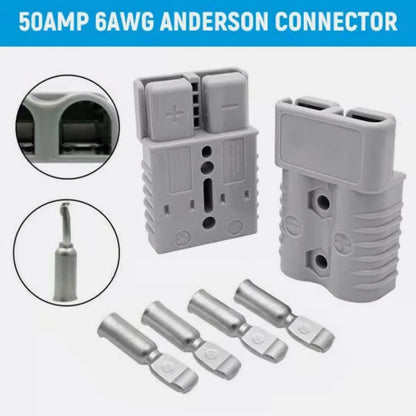 Anderson Style Plug Connectors 50 AMP 6AWG 12-24V DC Power Tool
