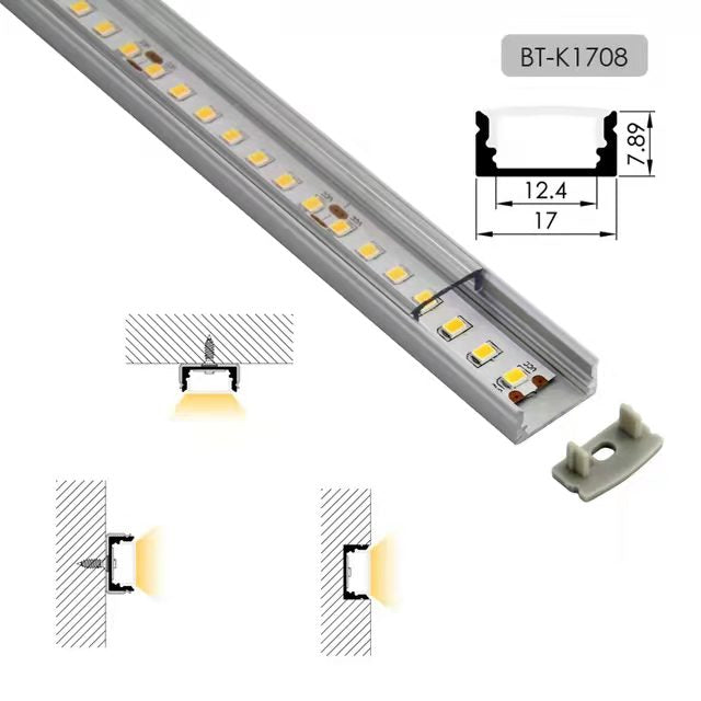Aluminium Cover Line Holder Led Light Channel Strip lights Bar Profile