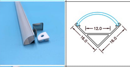 Aluminium Cover Line Holder Led Light Channel Strip lights Bar Profile