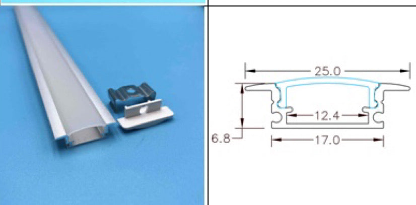 Aluminium Cover Line Holder Led Light Channel Strip lights Bar Profile