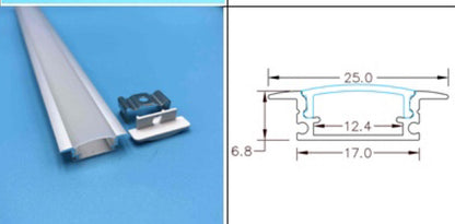 Aluminium Cover Line Holder Led Light Channel Strip lights Bar Profile