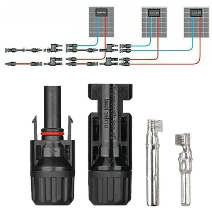 mc4 connectors and wiring kit on a white background