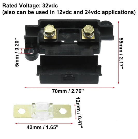 midi fuse holde with dimentions