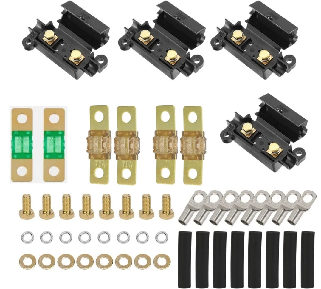 midi fuse holder kit with various midi fuse on a white background